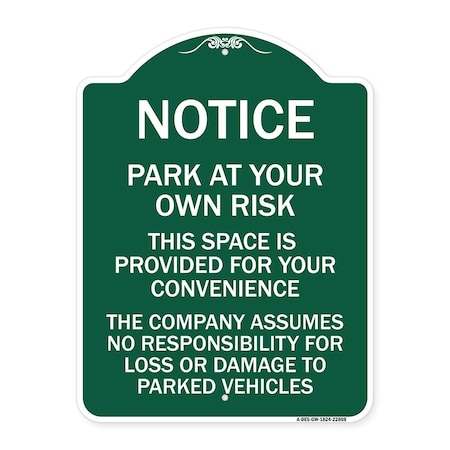 Signmission This Space Is Provided for Your Convenience the Company Assumes No Responsibility for, GW-1824-22808 A-DES-GW-1824-22808